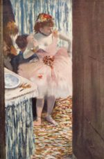 Edgar Degas  - Bilder Gemälde - Tänzerin in ihrer Loge