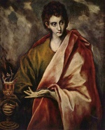 El Greco - Bilder Gemälde - Heiliger Johannes Evangelist