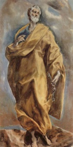 El Greco - Bilder Gemälde - Heiliger Petrus