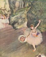 Edgar Degas  - Bilder Gemälde - Tänzerin mit Blumenstrauß