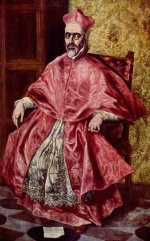 El Greco  - Bilder Gemälde - Portrait des Kardinalinquisitors Don Fernando Nino de Guevara
