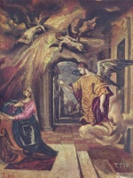 El Greco  - Bilder Gemälde - Verkündigung Maria