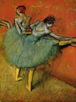 Edgar Degas  - Bilder Gemälde - Tänzerinnen an der Stange
