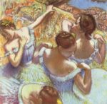 Edgar Degas  - Bilder Gemälde - Tänzerinnen in Blau
