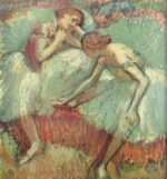 Hilaire Germain Edgar De Gas  - Peintures - Danseuses en vert