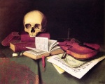 William Michael Harnett - Bilder Gemälde - Mortality and Immortality