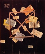 William Michael Harnett - paintings - Mr Hultings Rack Picture