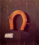 William Michael Harnett  - Bilder Gemälde - The Golden Horseshoe