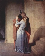 Francesco Hayez - Peintures - Le Baiser