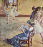 Edgar Degas  - Bilder Gemälde - Während des Tanzunterrichts