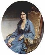 Francesco Hayez - Bilder Gemälde - Portrait der Antonietta Negroni Prati Morosini