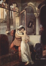 Francesco Hayez  - paintings - The Last Kiss of Romeo and Juliet