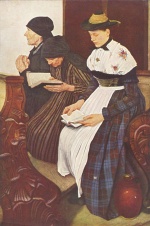 Wilhelm Leibl - paintings - Die drei Frauen in der Kirche