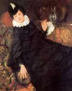 Wilhelm Leibl - paintings - Die junge Pariserin (Die Kokette)