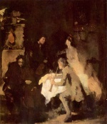Wilhelm Leibl - paintings - Konzertstudie