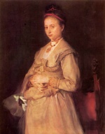 Wilhelm Leibl - Peintures - Portrait de Madame Gedon