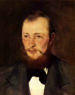 Wilhelm Leibl - Peintures - Portrait de Friedrich Rauert