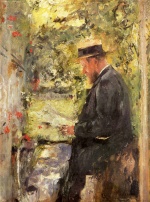 Wilhelm Leibl - Peintures - Portrait du vétérinaire Dr Reindl sous le kiosque