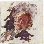 Wilhelm Leibl - Peintures - Portrait d'un homme