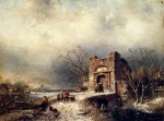 Bild:Villagers on a Frozen Path