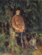 Pierre Auguste Renoir  - Bilder Gemälde - Alfred Berard and His Dog