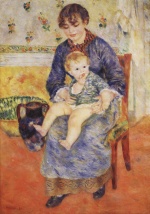 Pierre Auguste Renoir  - Bilder Gemälde - Mother and Child