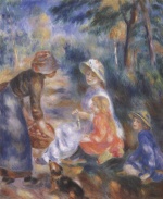 Pierre Auguste Renoir  - Bilder Gemälde - The Apple Seller