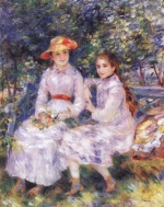 Pierre Auguste Renoir  - Bilder Gemälde - The Daughters of Paul Durand Ruel