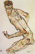 Egon Schiele  - Bilder Gemälde - Fighter