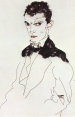 Egon Schiele  - Bilder Gemälde - Self Portrait