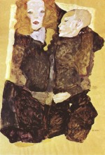 Egon Schiele  - Bilder Gemälde - Two Brother