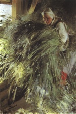 Anders Zorn  - Peintures - Dans le grenier à foin