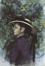 Anders Zorn  - Peintures - Emma portant un chapeau de pâtre