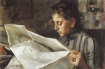 Anders Zorn  - Peintures - Emma Zorn lisant