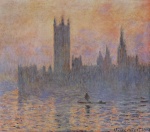 Claude Monet  - paintings - Das Parlament bei Sonnenuntergang