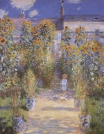Claude Monet  - Bilder Gemälde - Der Garten Monets in Vetheuil