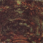 Claude Monet  - paintings - Der Rosenweg im Garten