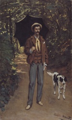 Claude Monet  - Bilder Gemälde - Mann mit Sonnenschirm