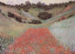 Claude Monet  - Peintures - Champ de coquelicots à Giverny