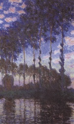 Claude Monet  - paintings - Pappeln bei Sonnenuntergang