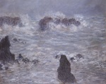 Claude Monet  - paintings - Sturm an der Kueste von Belle Ille