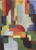 August Macke  - Bilder Gemälde - Farbige Formen