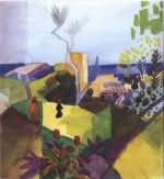 August Macke  - Bilder Gemälde - Landschaft am Meer