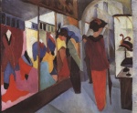 August Macke  - Bilder Gemälde - Modegeschäft