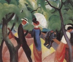 August Macke  - Bilder Gemälde - Promenade