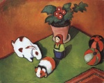 August Macke  - Peintures - Les jouets du petit Walter