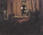 Anna Ancher - Peintures - Anna Ancher et Michael Ancher considérant le travail de la journée