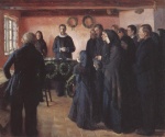 Anna Ancher - paintings - Ein Begraebnis