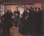 Anna Ancher - Bilder Gemälde - Ein Begräbnis