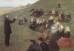 Anna Kristine Ancher  - paintings - Eine Missionspredigt am Leuchtturm in Skagen